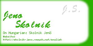 jeno skolnik business card